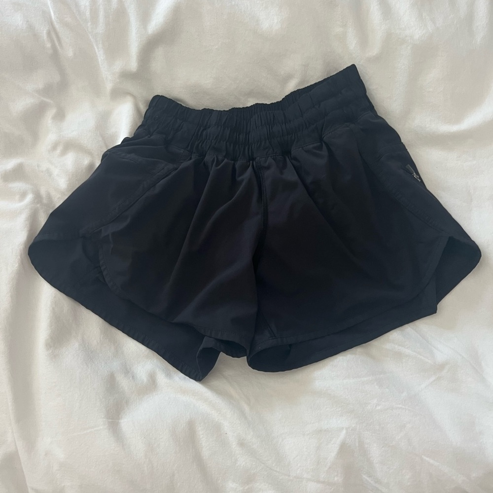Black size 4 Lululemon womens running shorts